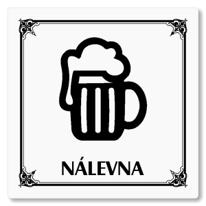 Nálevna, 80x80mm, bílá, Nebraska